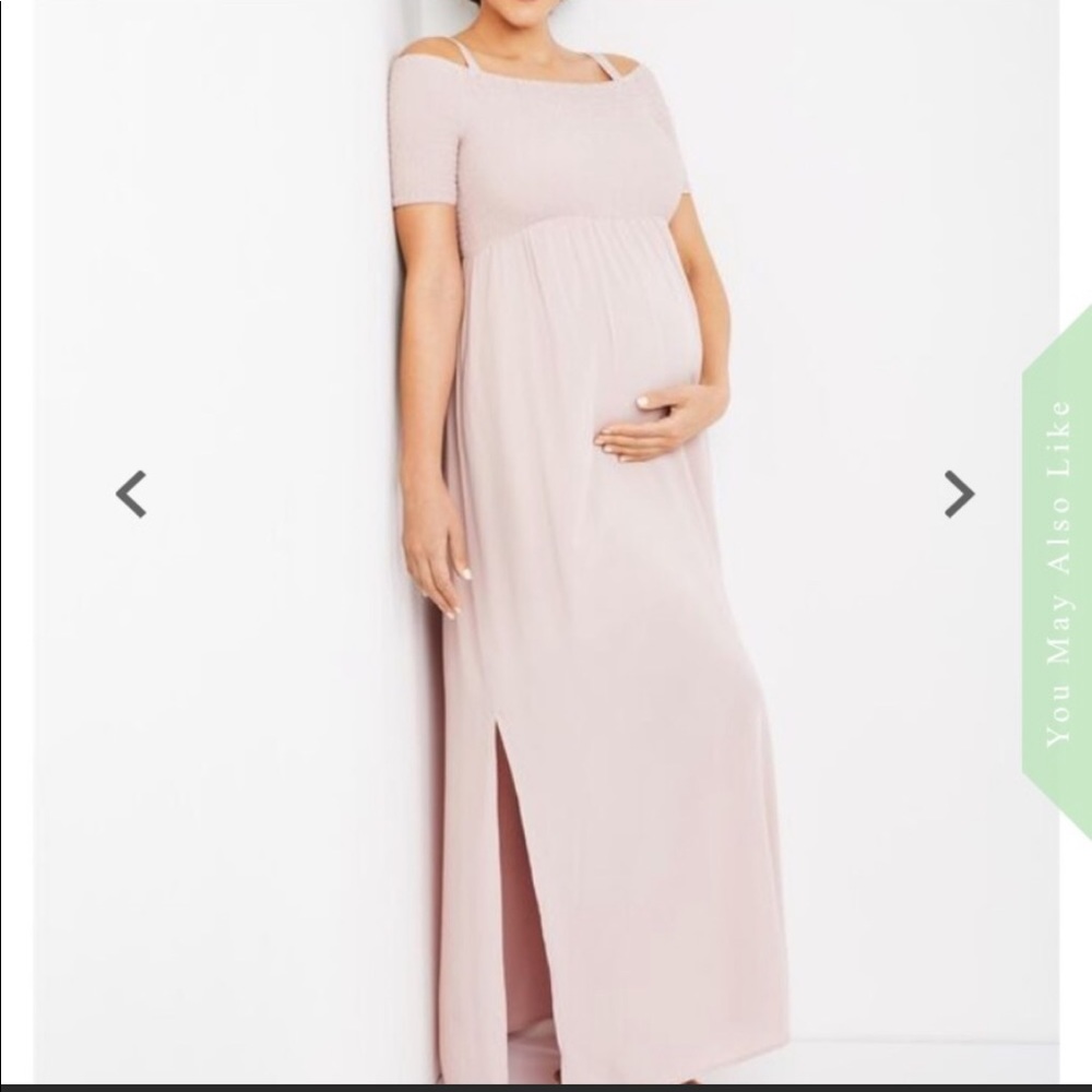 Seraphine smocked maternity dress